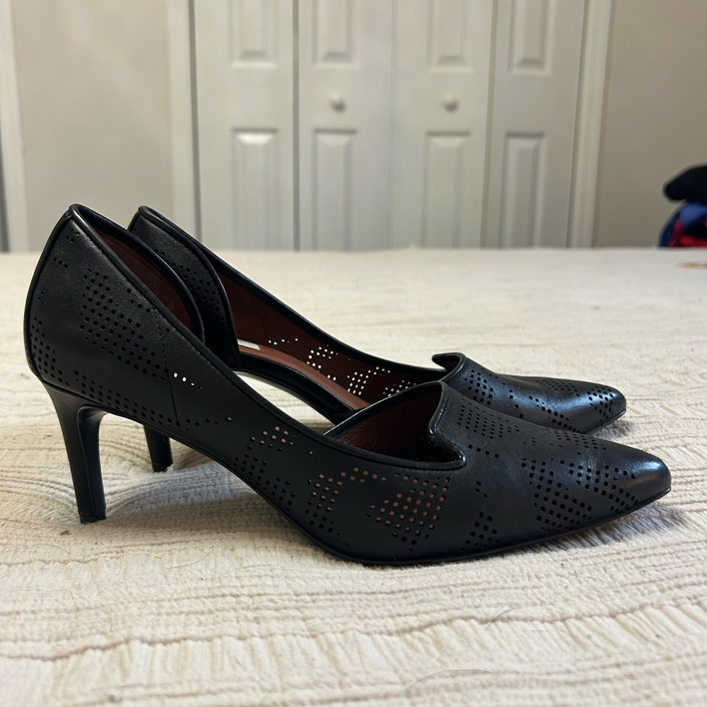 Cole Haan Perforated Black Pumps - Picture 2 of 7